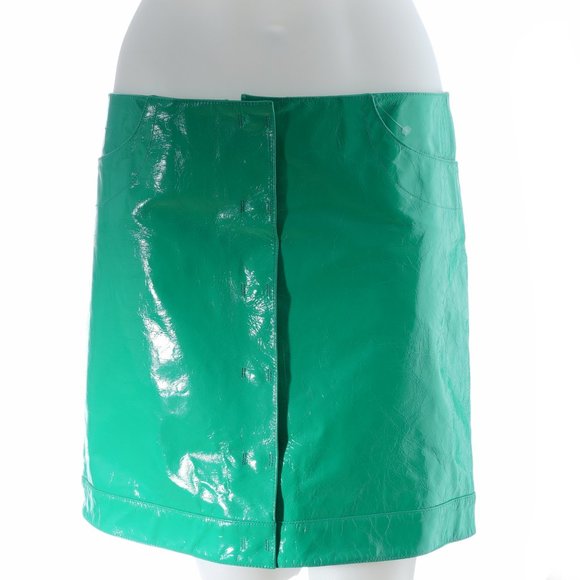 NWOT VERSUS VERSACE Patent Leather Mini Skirt 42 - Picture 3 of 11